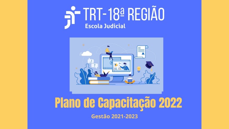 imagem ilustrativa com os dizeres plano de capacitação 2022