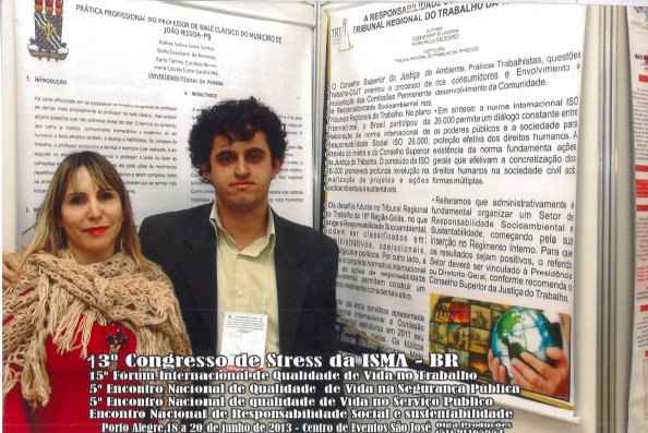 Hosana Lacerda e Pedro Paulo, da Comissão de Responsabilidade Socioambiental do TRT de Goiás