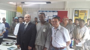 Procurador Antônio Carlos Cavalcante, Juiz Israel Adourian e Gerente de Obra Eduardo Santos