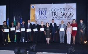 Diretores do TRT homenageados durante o evento