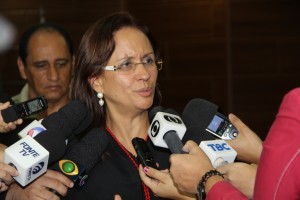 A procuradora-chefe do Ministério Público do Trabalho em Goiás, Janilda Lima, também participou da audiência no TRT 