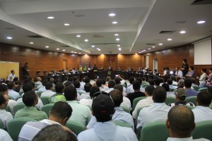 Audiência para tentativa de conciliação lotou o auditório do Tribunal Pleno 