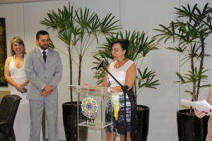 Desembargadora Kathia se emociona ao falar do juiz que foi servidor do gabinete por sete anos