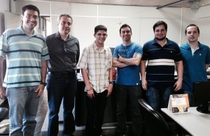 O diretor Omar Lopes (segundo à esquerda) junto da equipe da 2ª VT de Anápolis