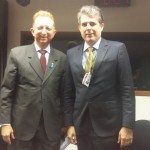 O presidente Aldon com o deputado João Campos