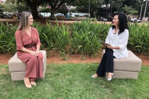 Estúdio do programa Hora Extra, gravado na praça do Sol