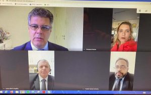 tela do computador durante a correição telepresencial