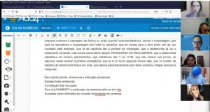 Foto da Audiência pelo Zoom