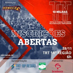 Inscrições abertas para a Corrida 10 milhas TRT18