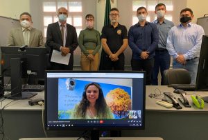 Reunião híbrida com a equipe da Vara do Trabalho de Goiás