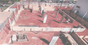 Imagem da obra já em andamento