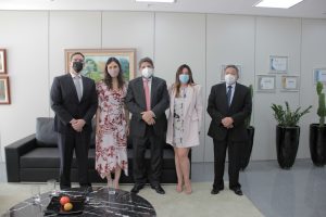 Diretoria da Amatra18 com o ministro Guilherme Caputo