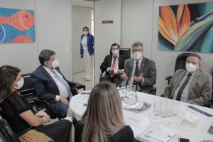 Administração do TRT e diretoria da Ejud estiveram na reunião com o corregedor-geral