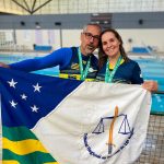 O presidente do TRT, desembargador Daniel Viana Júnior, reuniu-se com a delegação de atletas na tarde de segunda-feira