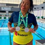 O presidente do TRT, desembargador Daniel Viana Júnior, reuniu-se com a delegação de atletas na tarde de segunda-feira