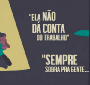 Colegas falando sobre outro: "Ela não dá conta do trabalho, sempre sobra gente."
