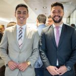 Foto da esquerda para a direita, do advogado Fernando Mendes, futuro presidente da Agatra; e do atual presidente da Agatra, advogado Jerônimo José Batista Júnior.