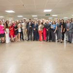 Foto de Membros do TRT 18ª Região e Agatra reunidos na inauguração da nova sala da Associação no 1º andar do Fórum Trabalhista de Goiânia
