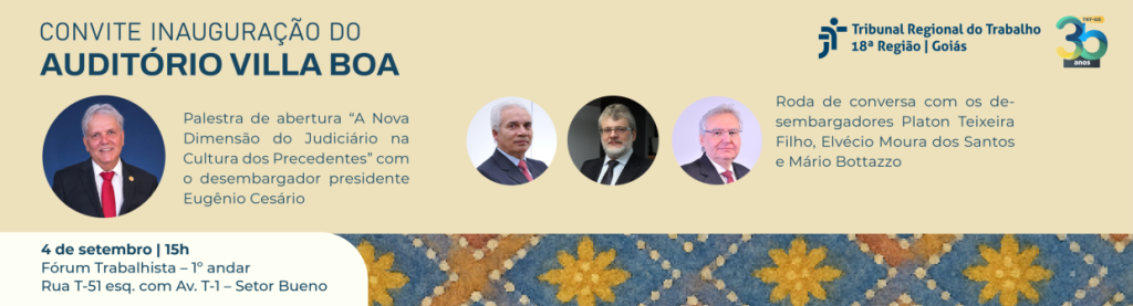 TRT reabre auditório Villa Boa com palestras, música e sarau cultural