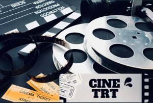 Rolo de filme com texto: CINE TRT